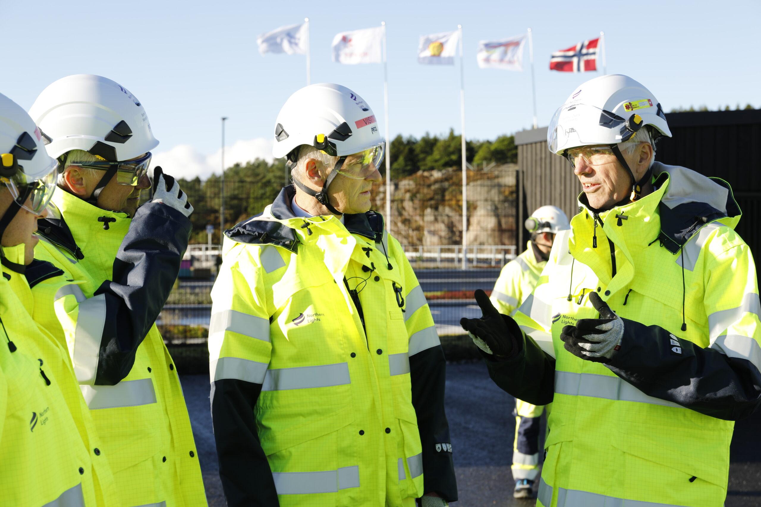 Norwegian PM Jonas Gahr Støre visits Equinor's Northern Lights CCS facility, a saline aquifer